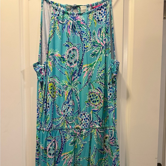 Tie back romper in turtle print - Picture 1 of 4